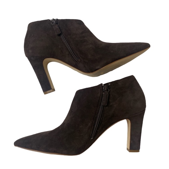 Cole Haan Vestry Chocolate Suede Booties - Picture 4 of 6